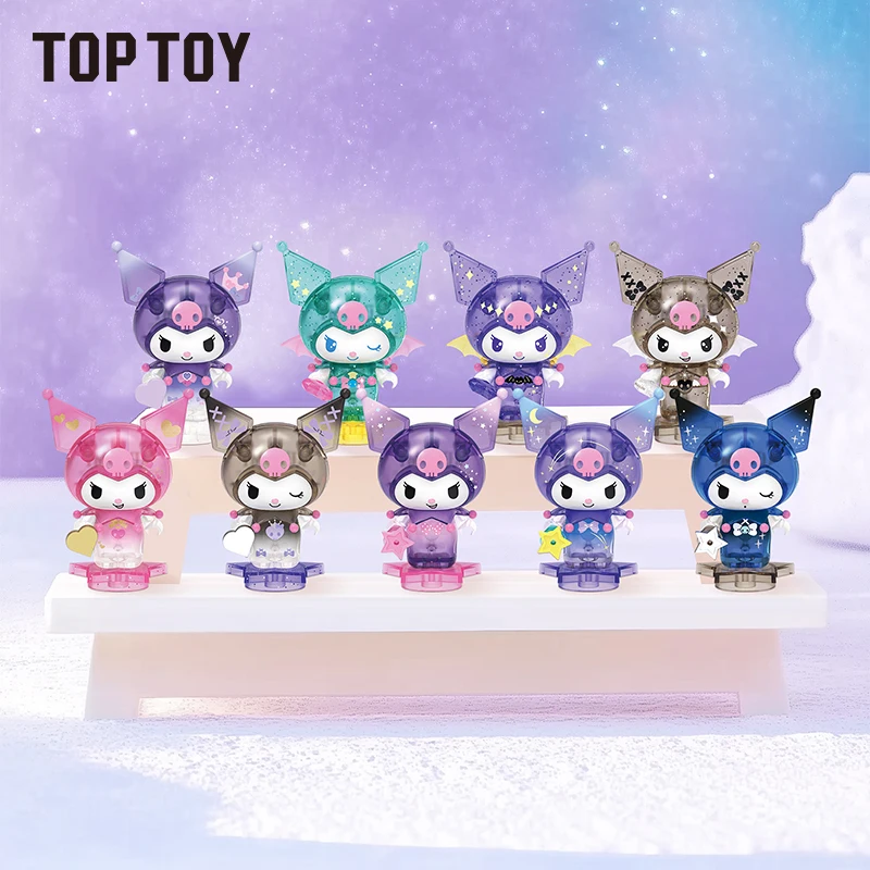 

Toptoy New Sanrio Family Kuromi Star Moon Night Series Assembling Blind Bags Toys Anime Kuromi Desktop Ornaments Blind Box Gifts