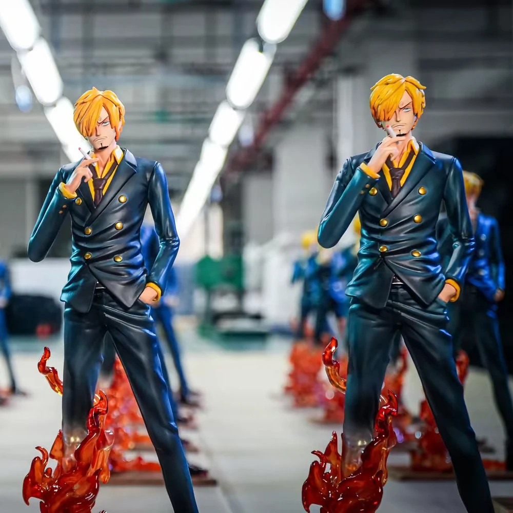 24 cm/9.4in JT C2 Sanji Anime One Piece Sanji Action Figure Diavolo Windleg Sanji Pvc Statua Collezione Ornamento Giocattoli Regali di compleanno