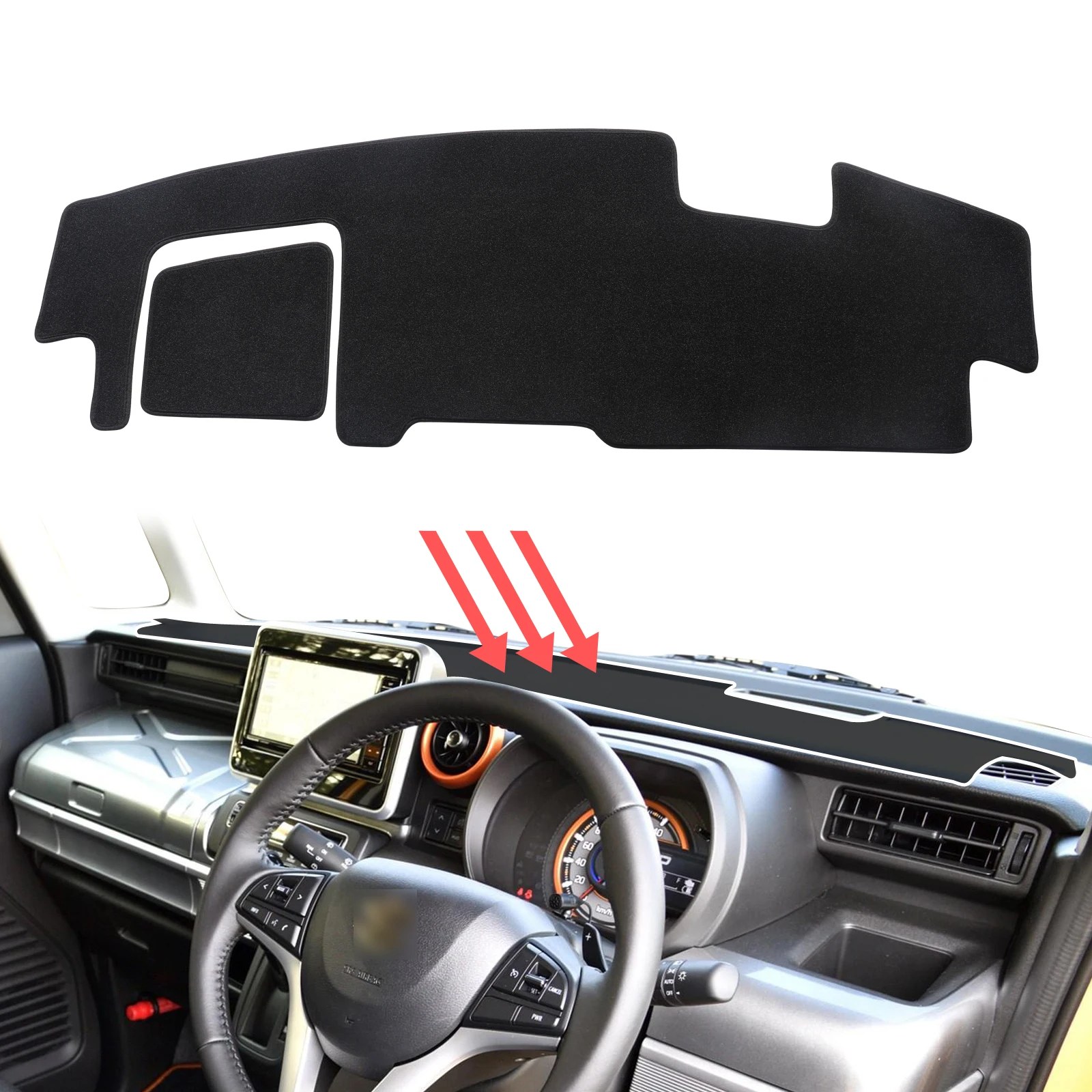 for Suzuki GEAR SPACIA 2017 2018 2019 2020 2021 2022 2023 Car Dashboard Mat Sunshade Protective Carpet Dash Mat Dashmat