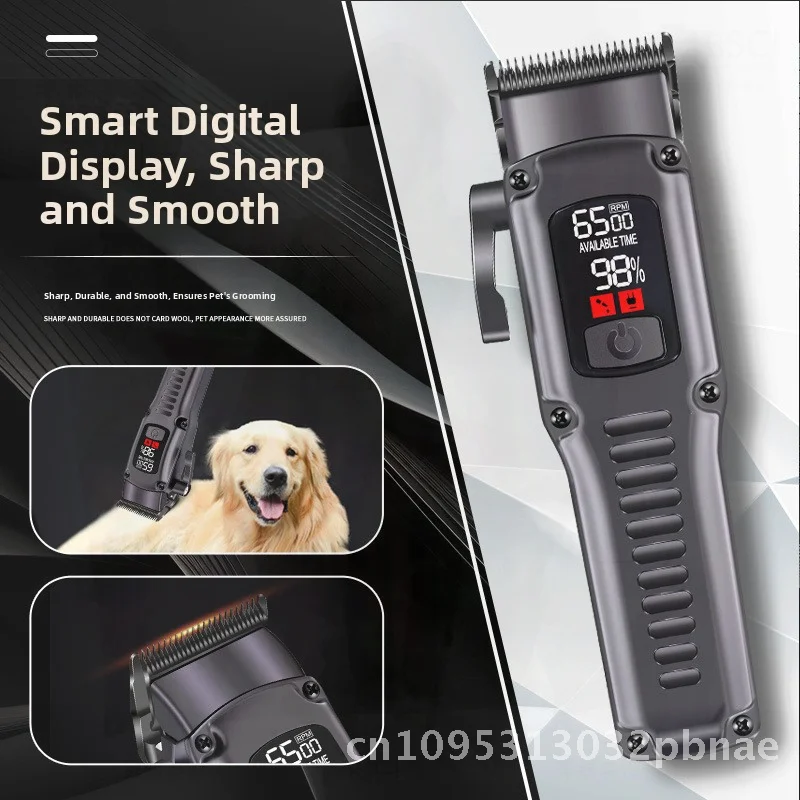

High-Power Pet Hair Clipper for Dogs And Cats Professional Electric Shaver with Charging Function ABS Material Black/Gold