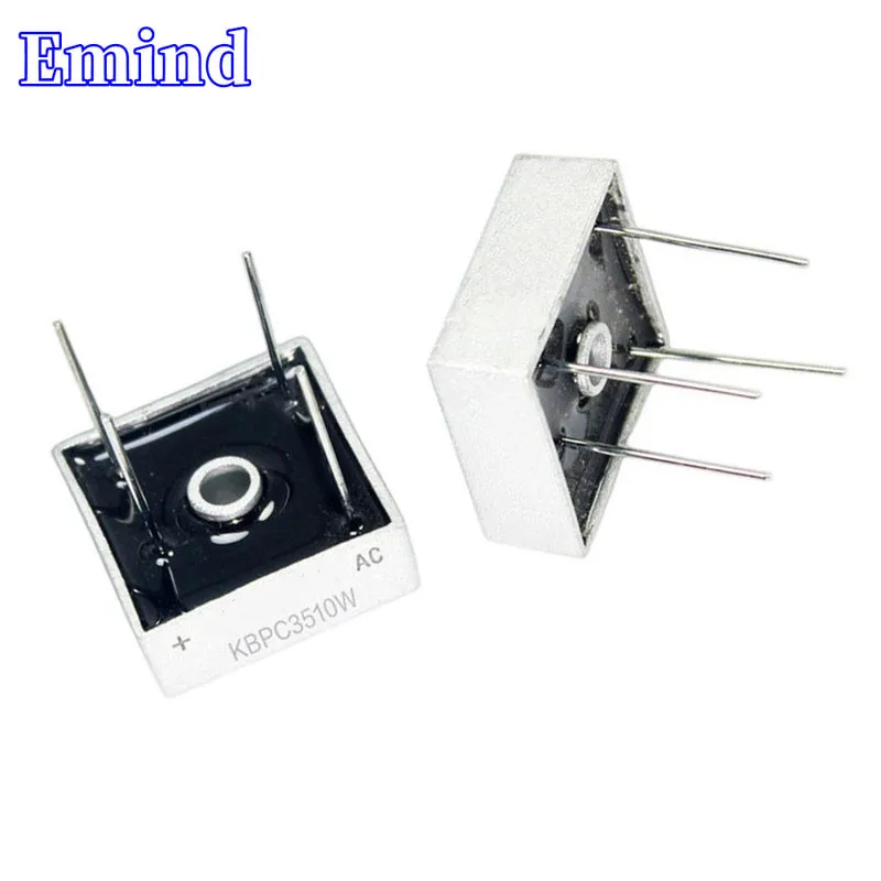 3/10/20/50/100Pcs KBPC3510W Bridge Rectifier DIP-4 Square Bridge 35A/1000V GBU Footprint Bridge Stack Cutable Feet