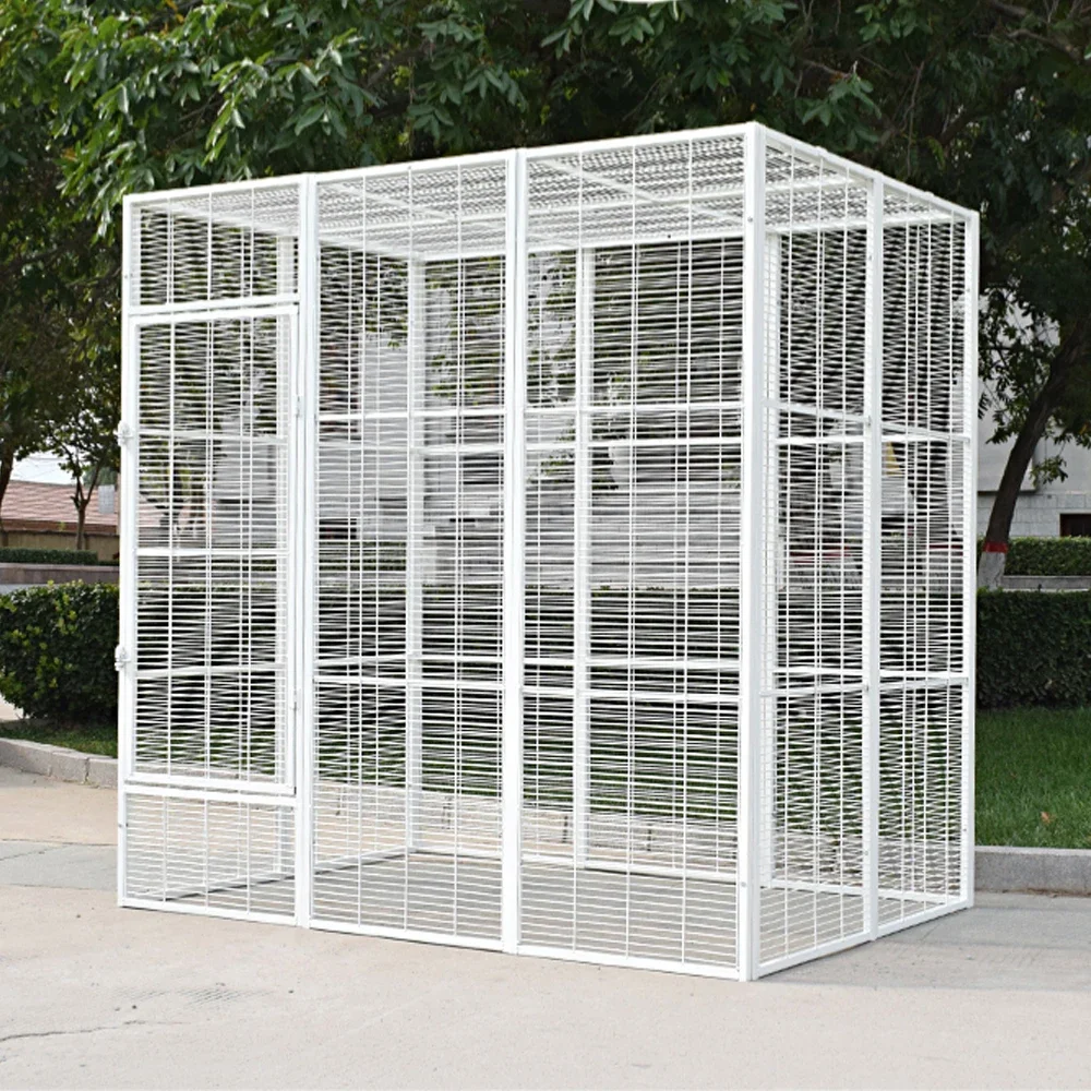 Large Cage Factory Sale Iron Square Tube And Paint Birds Cages Parrots Living House Aviaries