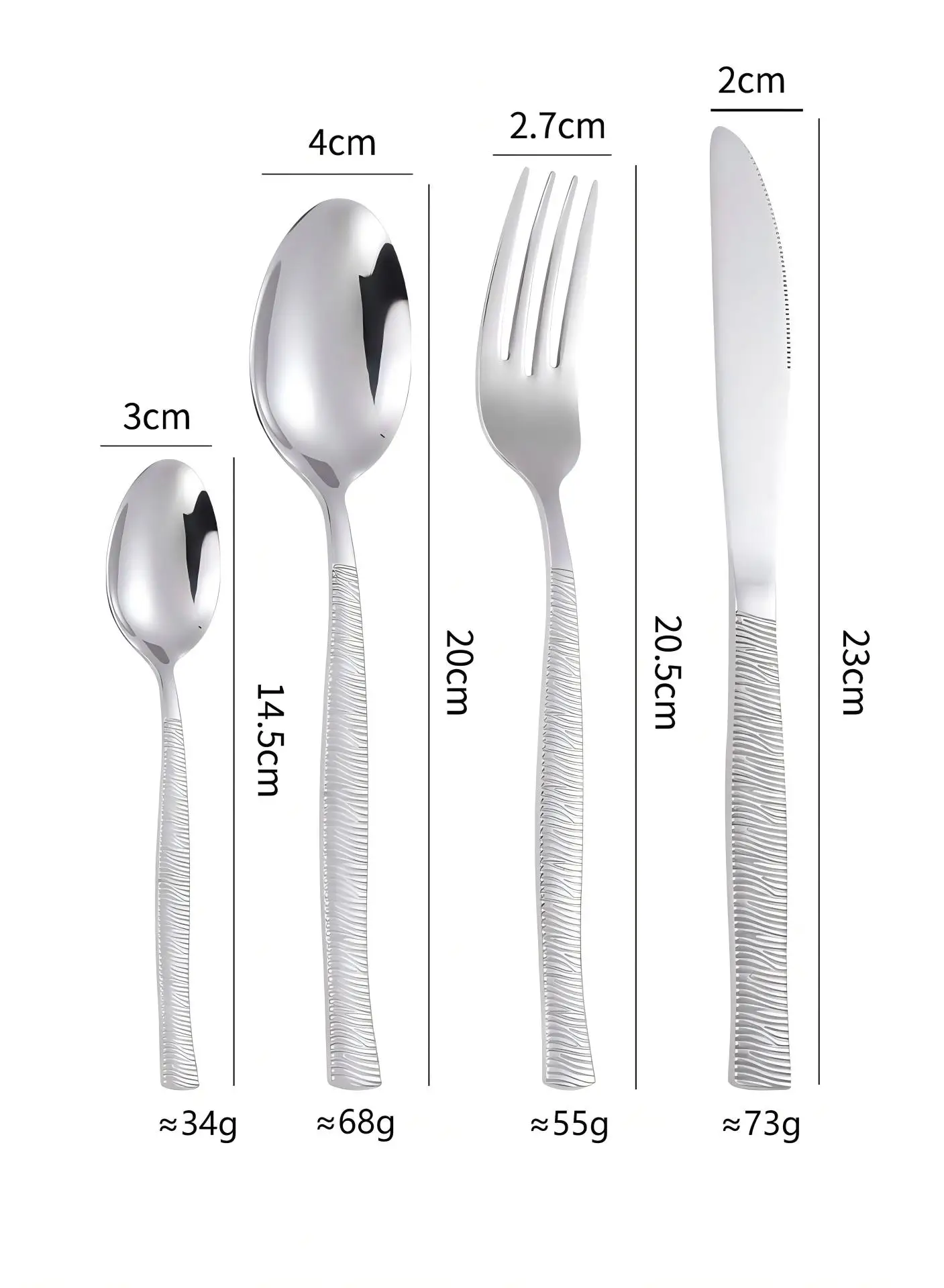 16/4/1pcs Zebra Stripe Cutlery Set for Home Use, Stainless Steel Knife Fork Spoon, Picnic & Gift Tableware