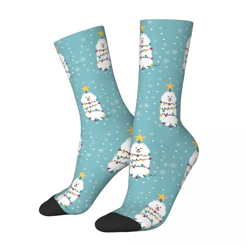 

Y2K Samoyed Christmas Tree Harajuku Super Soft Stockings All Season Long Socks Accessories For Unisex Gifts