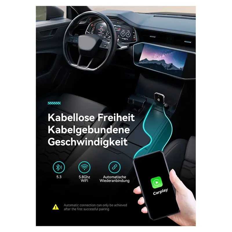 B04C-وحدة توصيل آلة السيارة 2In1 صندوق Carplay اللاسلكي Android Auto Wired Connection Carplay Box #2