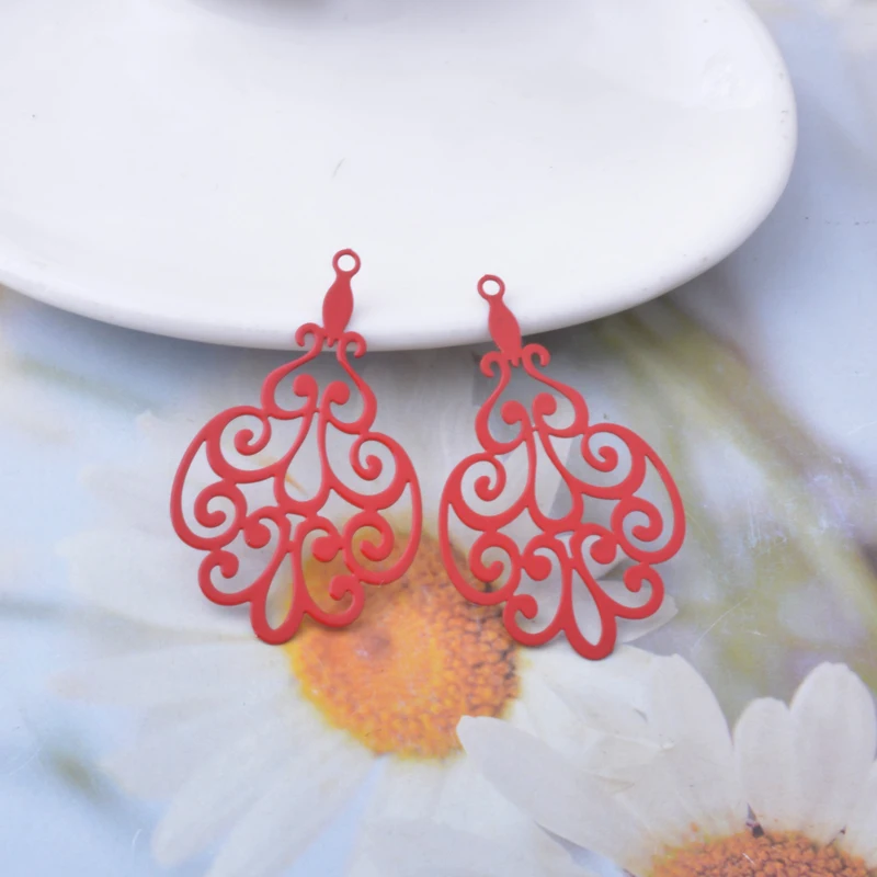 30 Stück AB8030 Messing-Blumenanhänger Bunte Charms DIY Schmuck Ohrringe Herstellung – Detail 9