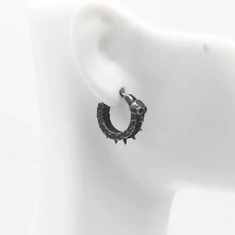 Gothic Black Skull Awl Earrings Statement Men Women Hip Hop Rock Jewelry Biker Party Accessories Hypoallergenic Earring