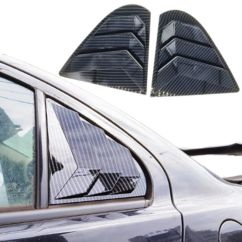 

2Pcs Car Rear Window Side Shutter Cover Trim Sticker For Mitsubishi Lancer EX 2009-2016 ABS Automobile Decortive Stickers