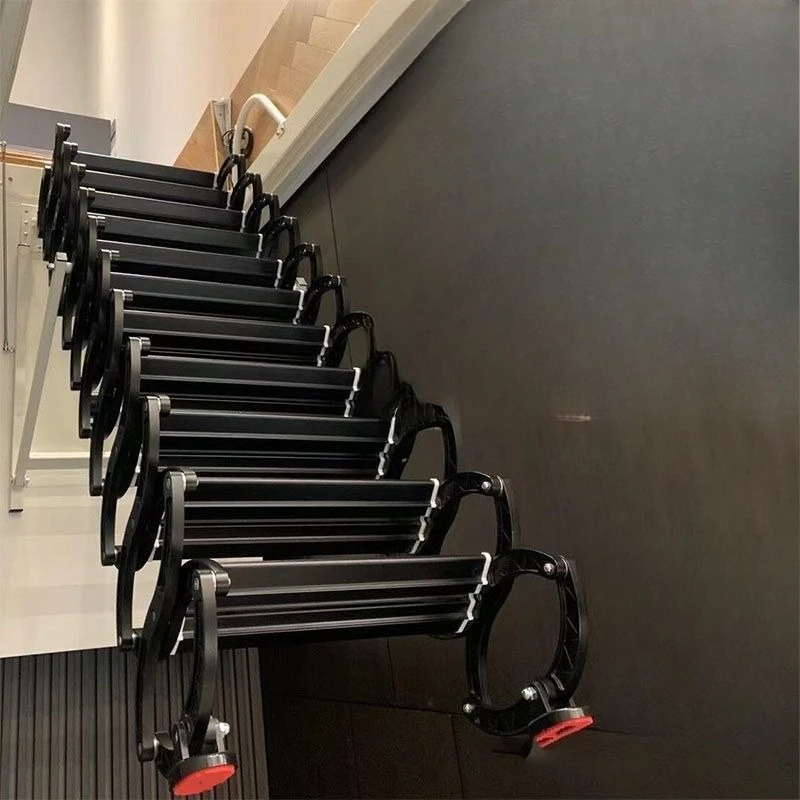 

Electric hidden loft retractable staircase automatic indoor folding ladder jumping floor household ladder folding staircase