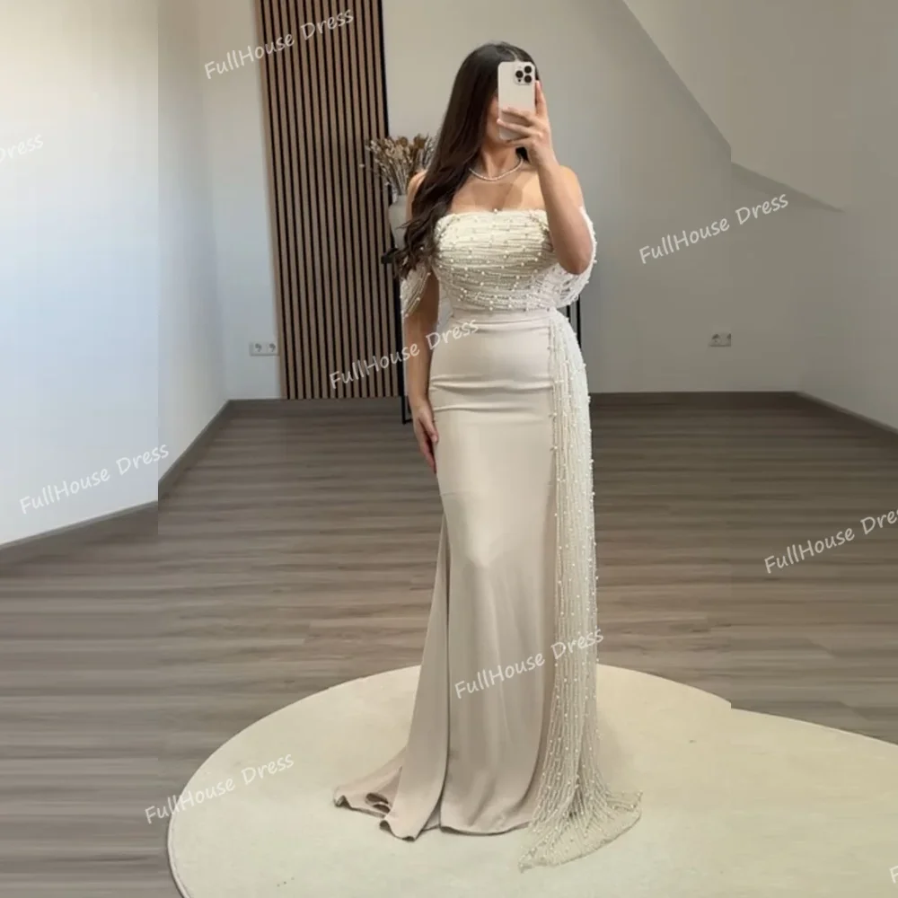 Выполненное на заказ сияющее платье с открытыми плечами и бисером, платье с открытой спиной на день рождения, вечернее платье длиной до пола со шлейфом, Vestidos de novia