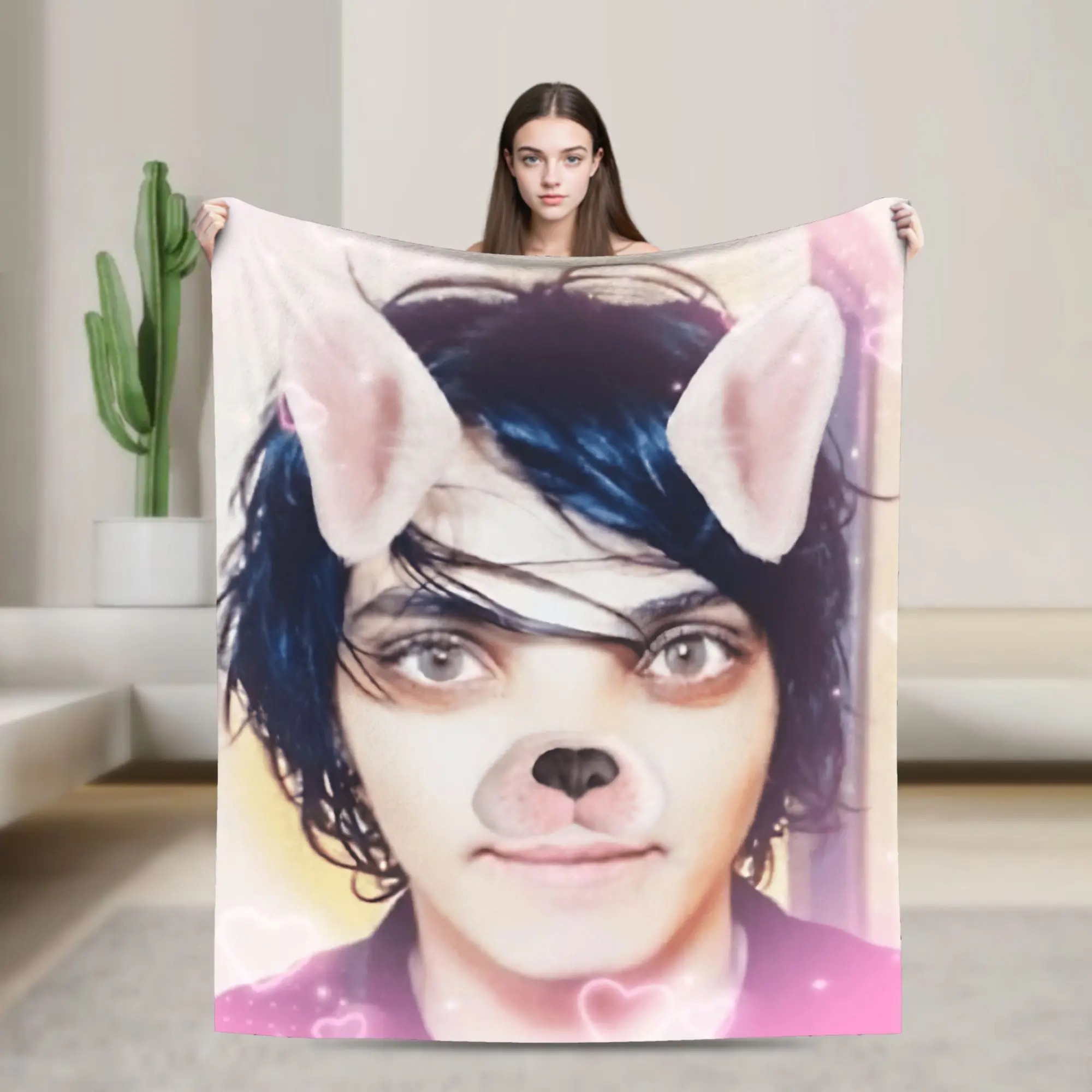 Cobertor super quente infantil decorativo kawaii gerard lance cobertor meu romance químico colcha de flanela para sofá cama capa