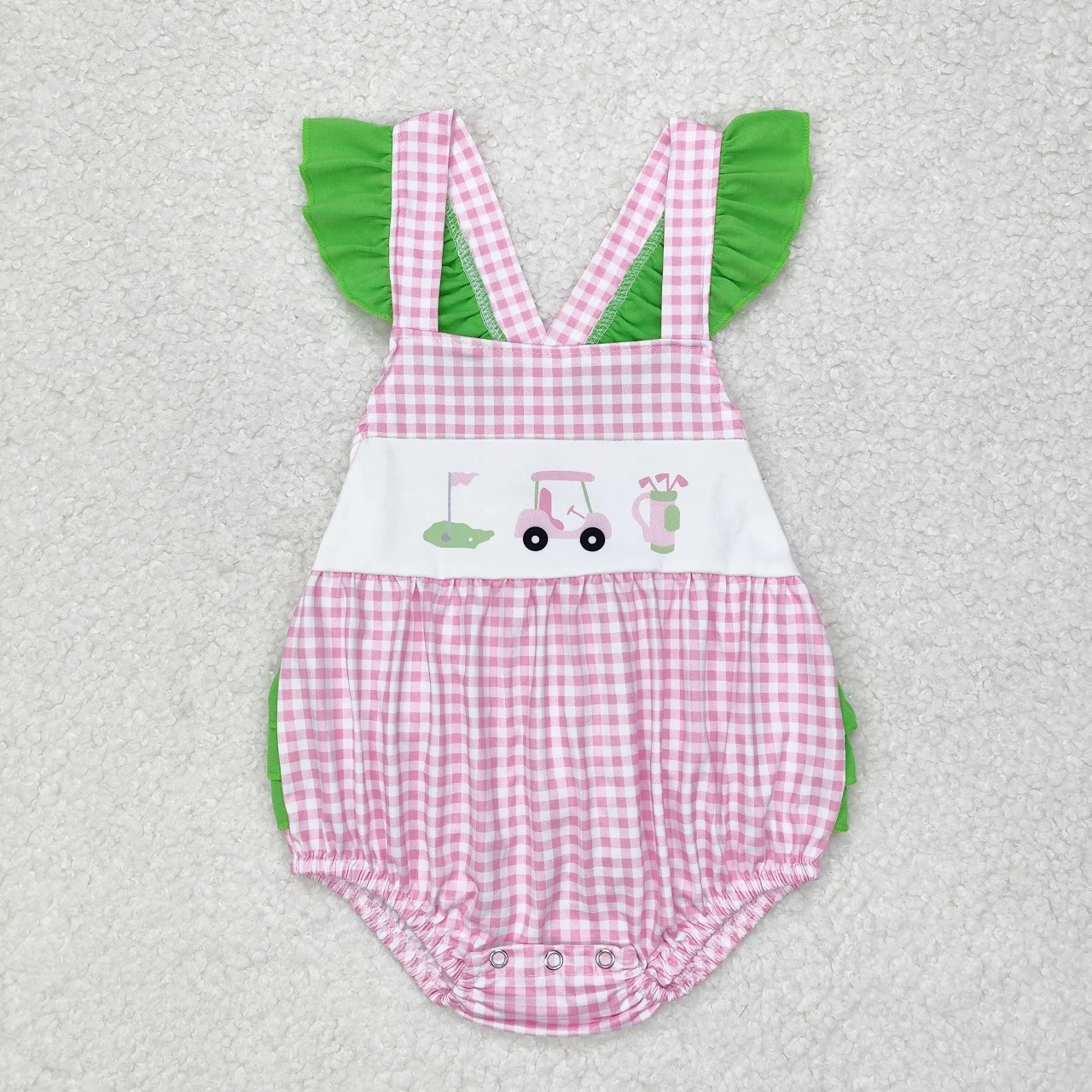 Wholesale Children Summer Bubble Wear Newborn Romper Baby Girl Sleeveless Buttons Jumpsuit Kids Toddler Infant One-piece Clothes