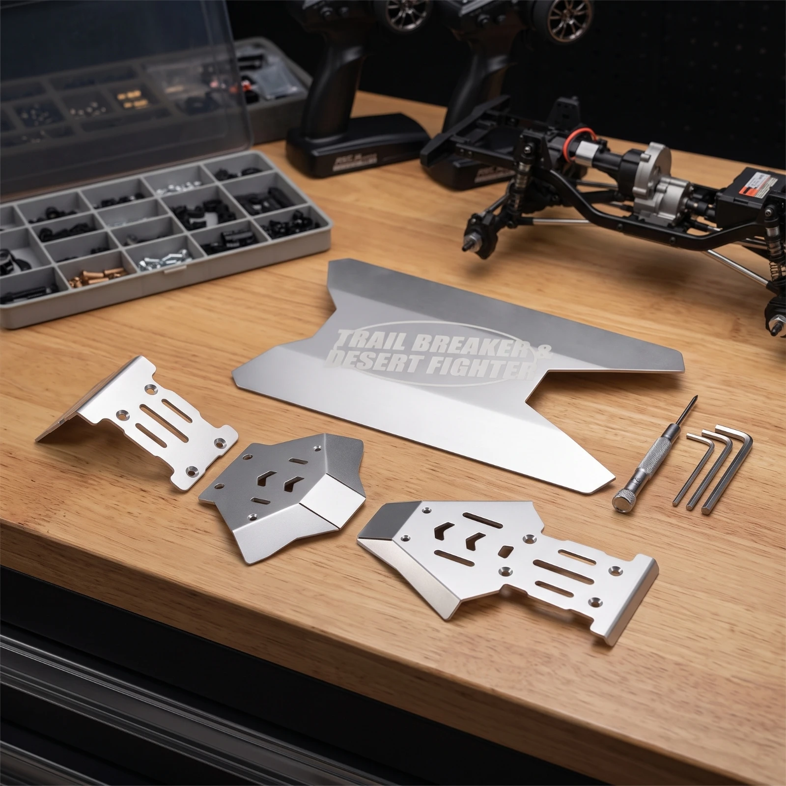 Chassis Shield Guard Defensive Metal Chassis Guard Underbody Protection Kit Exact Fit RC Car Parts Easy Installation