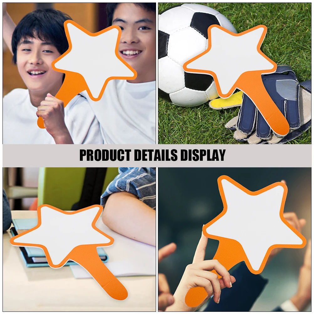 3 Pcs Whiteboards Student Rewritable Dry Erase Mini ange Portable Blank Erasable Voting Scoreboard Auction Paddles Teaching