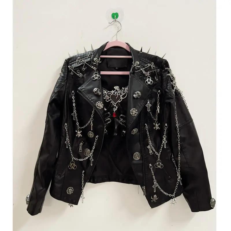 ジャケット・アウター archive grunge leather jacket y2k black archive grunge leather jacket y2k black 【公式通販】