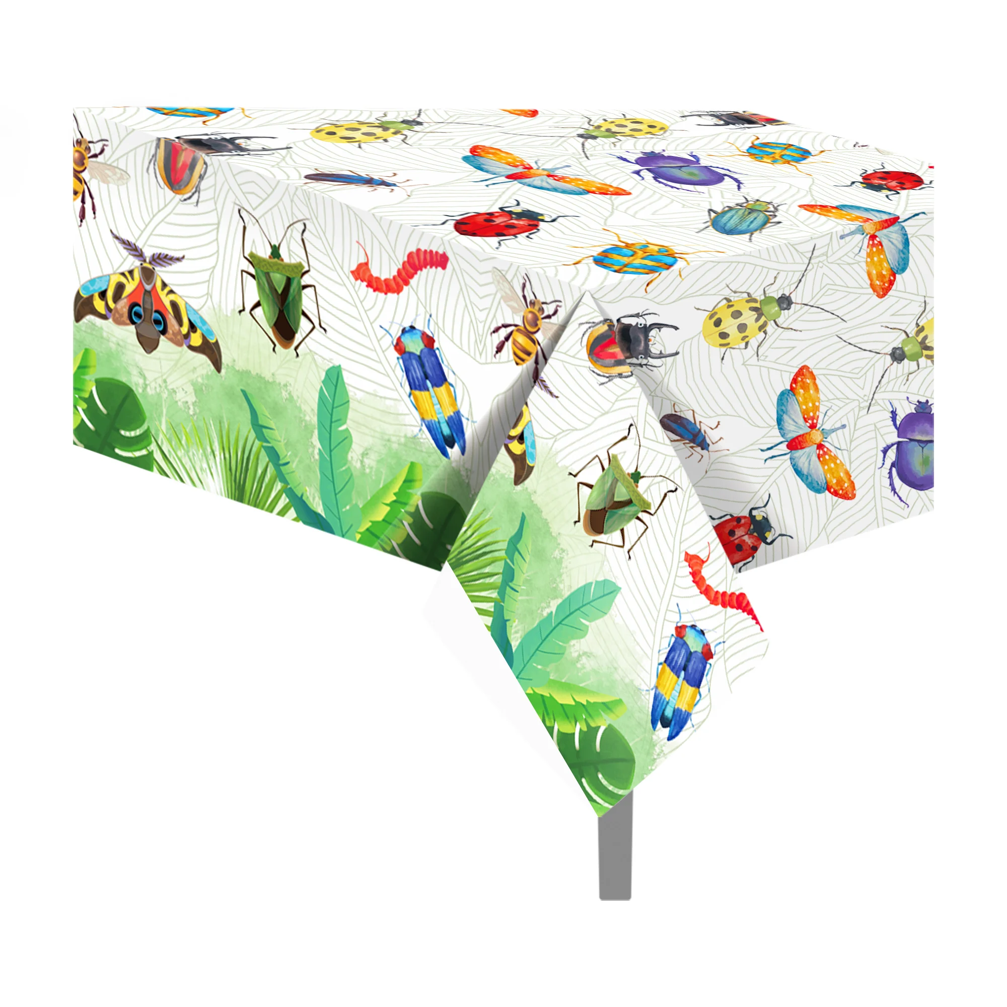 130*220cm Cartoon Spring Insect Dragonfly Party Disposable Tablecovers Baby Shower Birthday Party Camping Mat Tablecloth Decor