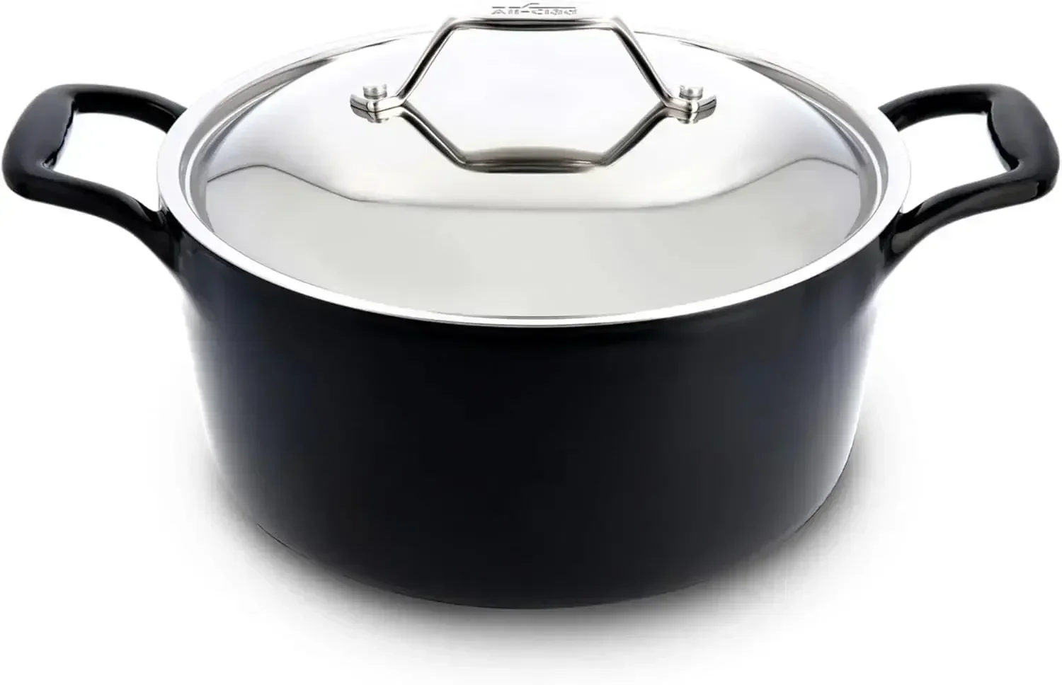 Cast Iron Stockpot, 6 Qt Enameled Cast Iron Dutch Oven with Lid, Grill, Oven Safe up to 650F, Pot Compatible with All Stovetops