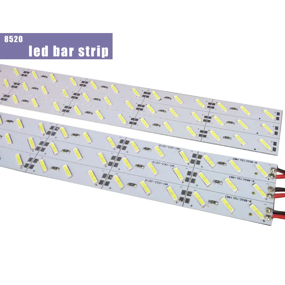 LED Bar Light 20pcs 0.5m Smd 7030 8520 12V Double Rigid Strip White Warm Cold RGB Under Cabinet Kitchen Channeles Alu