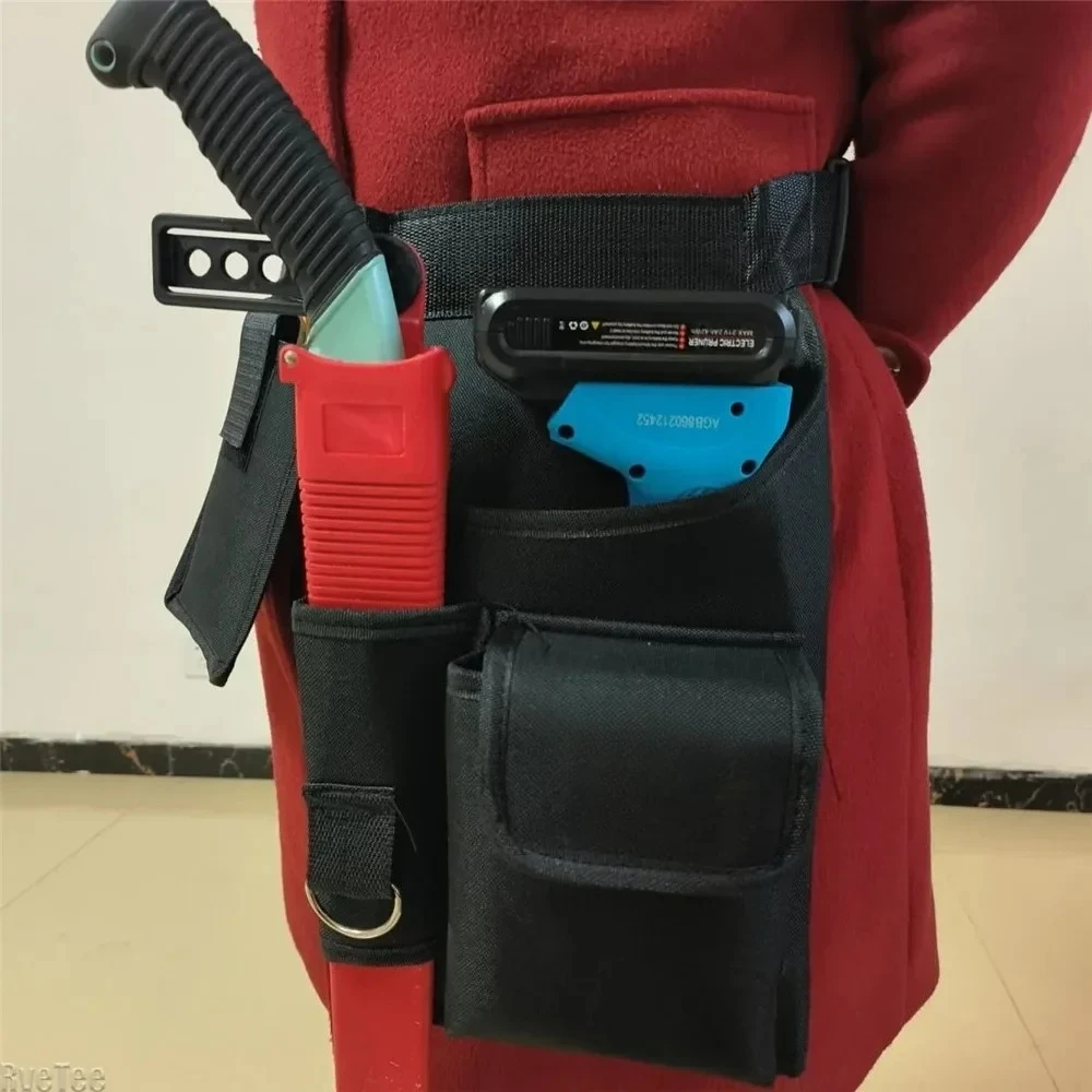 Garden Pruning Tool Bag Organizer with Belt Professional Tool Waist Bag for Electric Scissors Chainsaw Cell Phone Man Gift
