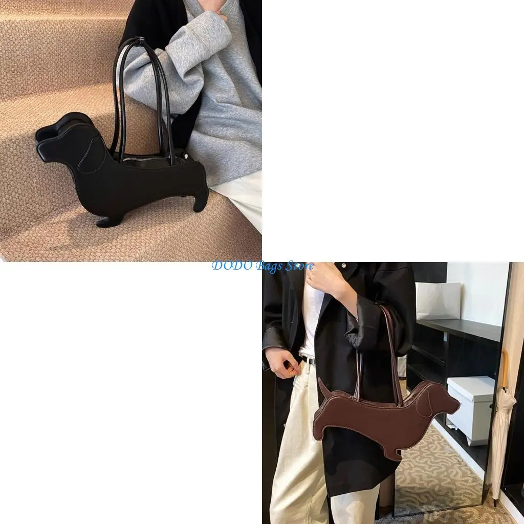 

Многофункциональная сумка в виде таксы из искусственной кожи, повседневная сумка под мышками, предназначенная для модных