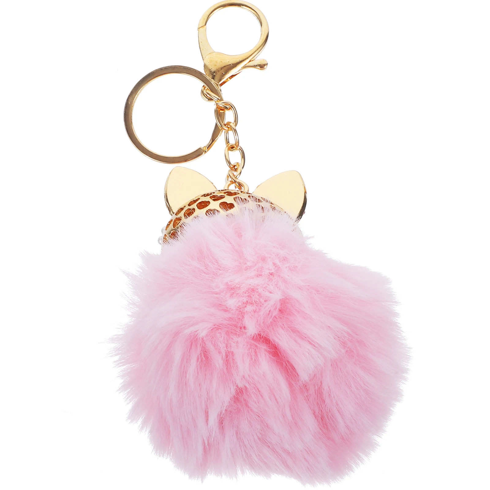 

Keychain Ball Key Ring Rhinestone Chain Cute Animal Pendant Zinc Alloy Car Accessories Girls Purse Decor