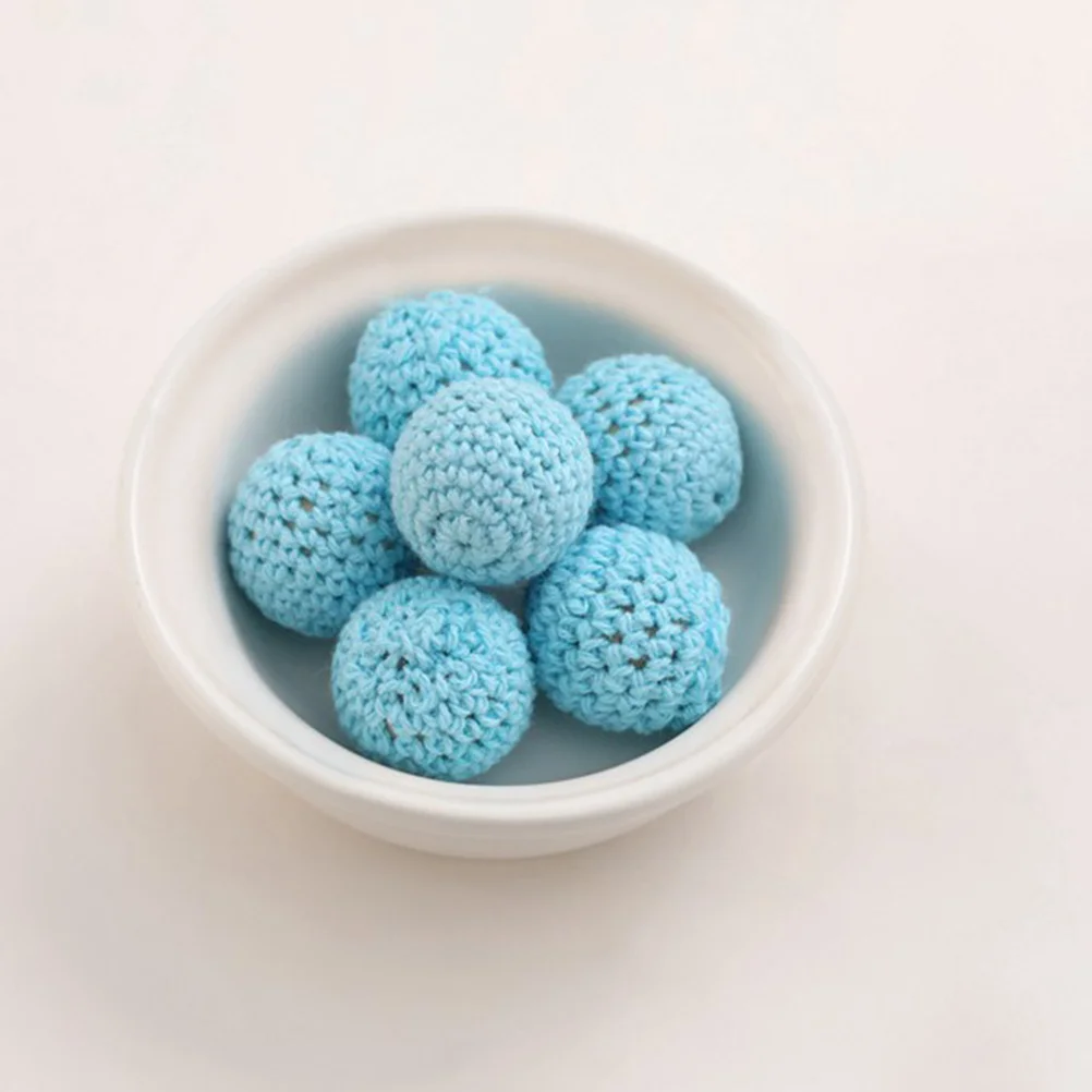 

24Pcs Knitting Ball Accessories Durable Wool Mini Balls Bright Color for DIY Hairband Earring Necklace Brooch Patch Charm
