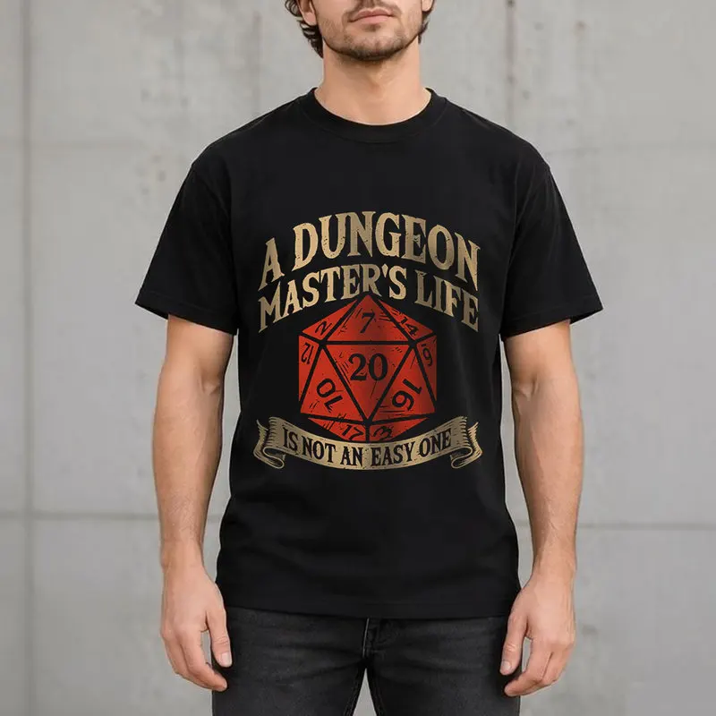 A dungeon masters life is not an easy one TTRPG Dungeons and Dragons Gamer Graphic T-Shirt, Funny DnD Dungeon Master Unisex Tee