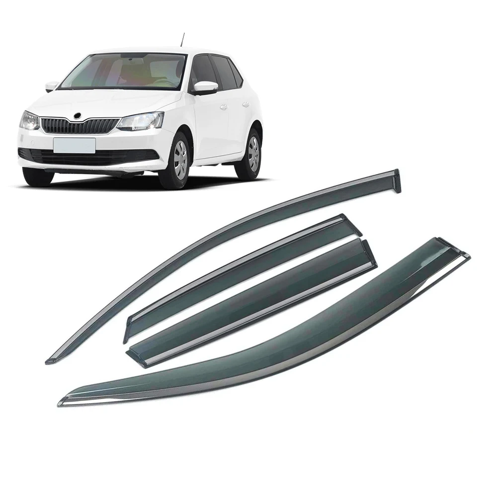 

Для Skoda Fabia 2010-2019 окно автомобиля козырек от солнца и дождя козырьки щит укрытие защитная крышка отделка рамка наклейка аксессуары