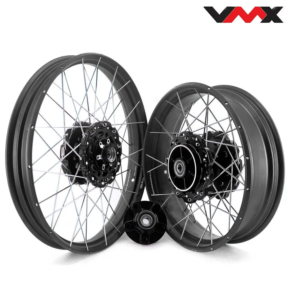 VMX 2.15*21''/ 4.25*18'' Tubeless Wheels Rims Fit Honda Africa Twin CRF1000L 2016-2020 Black Hub