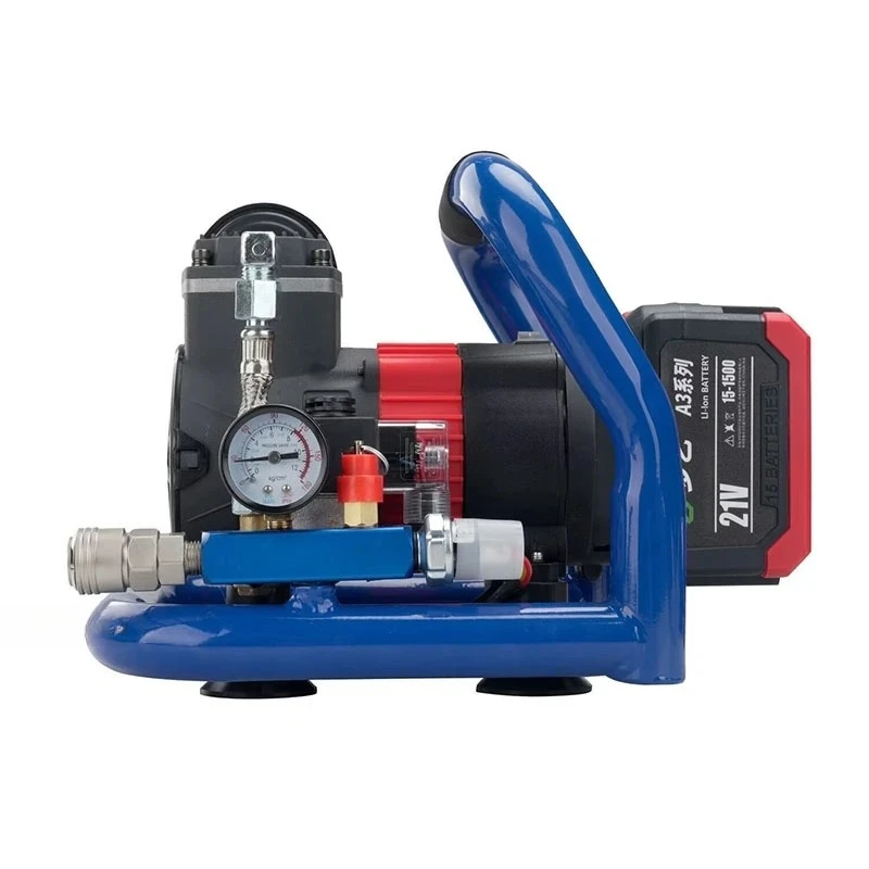 Portable 1.5L Lithium Powered Oil-Free Air Compressor 10Nm Mini Inflator Supporting Woodworking Pneumatic Nail Gun Operation