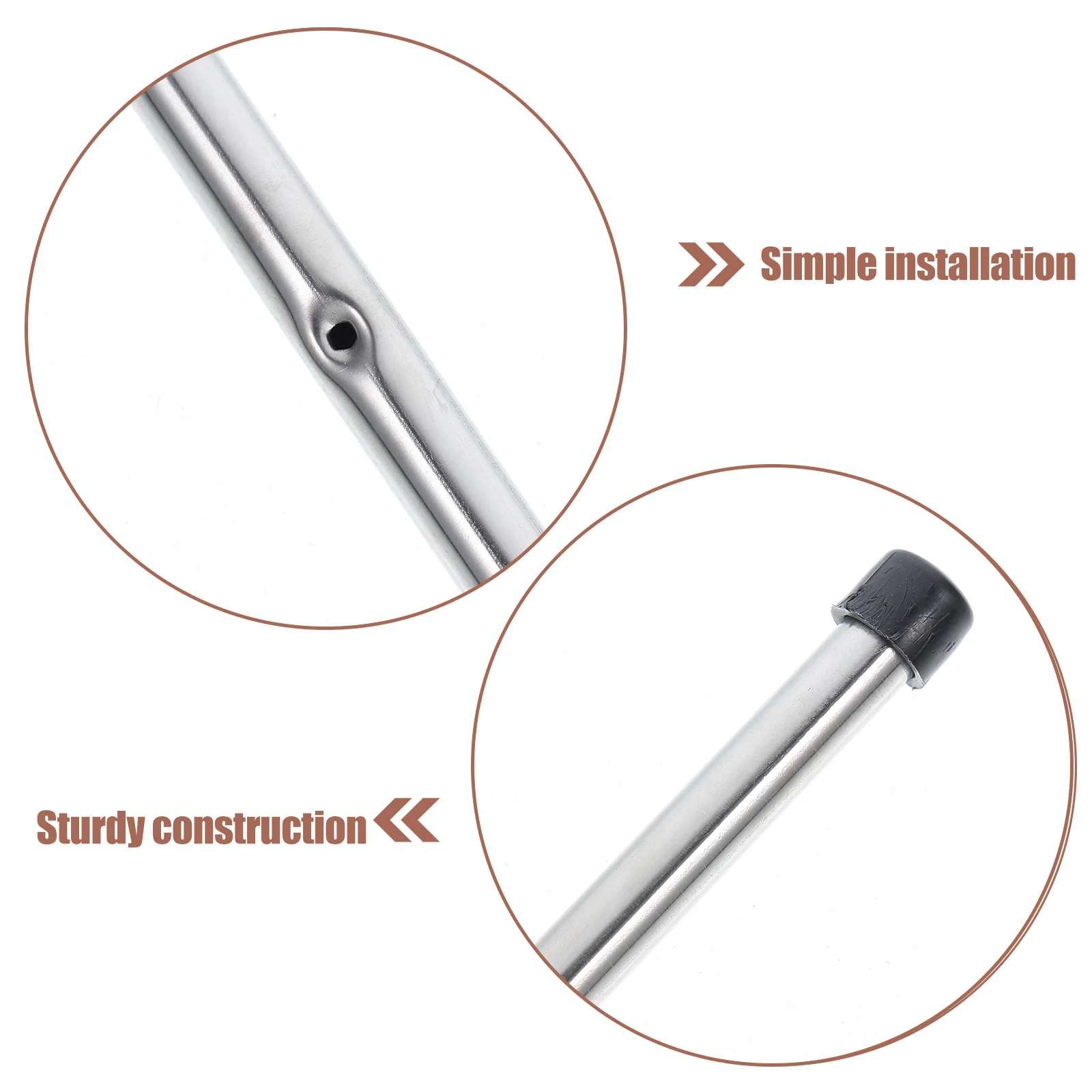 

2Pcs Table Soccer Parts Heavy Duty Foosball Table Rods Replacement Iron Poles Safety Caps for Foosball Game Accessories