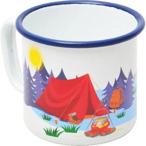 Nurgaz Enamel Mug White Tent