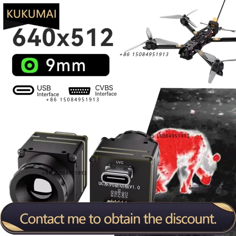 C-type CVBS uncooled mini thermal imaging camera module 640 9mm Mini2 256 analog video, suitable for 17mm industrial