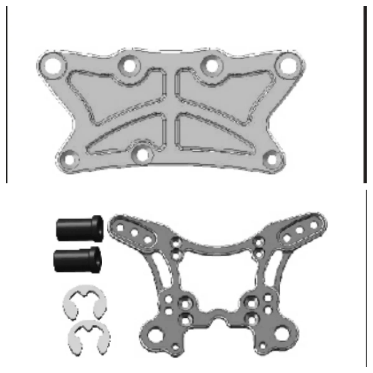 

HSP Accessories 050038-передняя верхняя верхняя панель (AL.) 050022-F/R ShockTower (АЛ.) ДЛЯ ГАЗОВЫКА 1/5 94050.