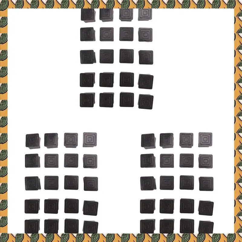 

A77I 60Pcs Square Chair Table Leg Foot Rubber Covers Protectors 25Mm X 25Mm
