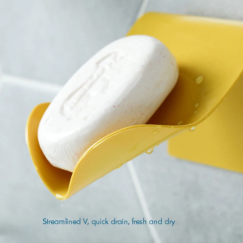 Wall Mounted Soap Dish Drain Soap Holder for Bathroom Self Adhesive Soap Dish Plastic Soap Container Bathroom Accessories - Image 2