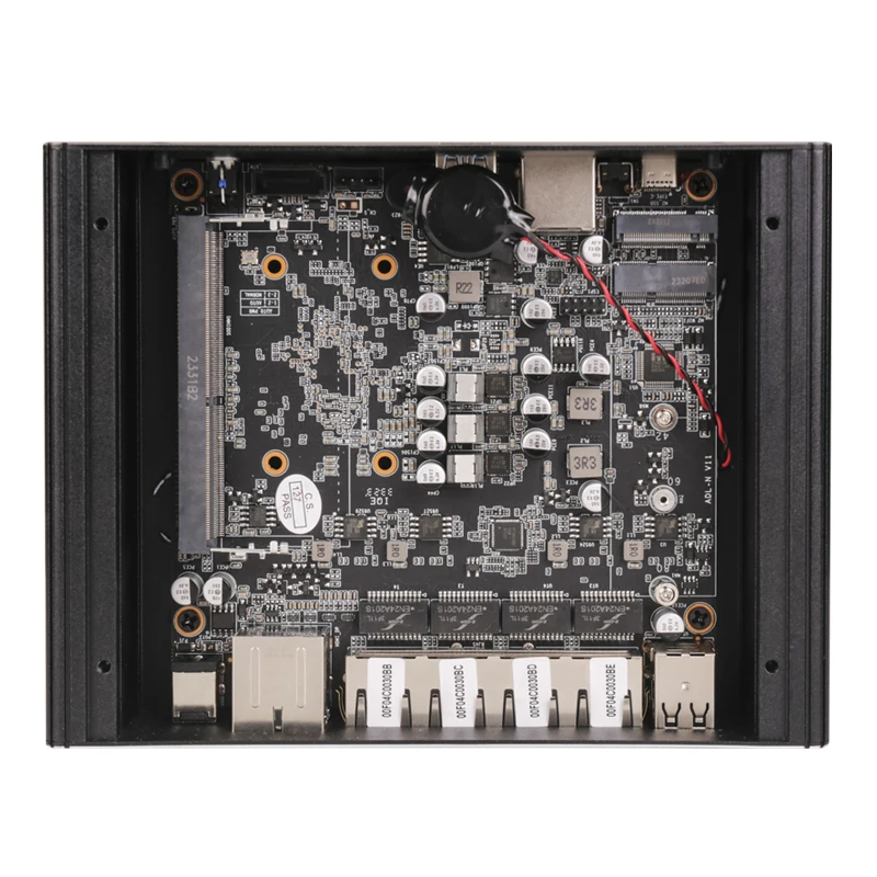 Solido Intel N150 4 Core 4 Fili Firewall Mini PC 4x2.5G LAN Intel i226-V DDR5 NVMe Proxmox pfSense OPNsense Mini Computer