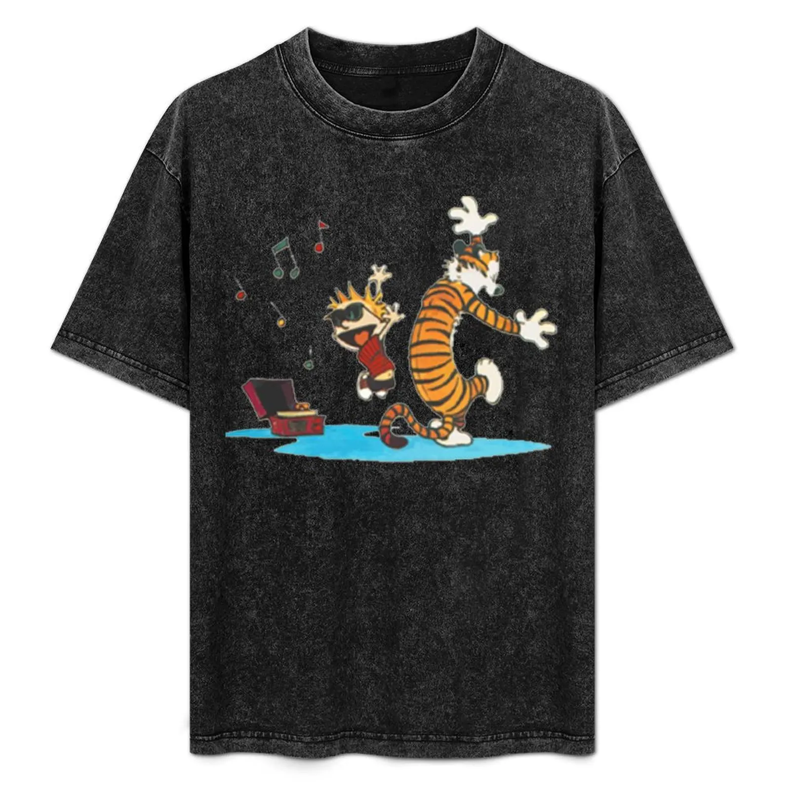 Calvin And Hobbes Dancing T-Shirt Festive Simple T-Shirt