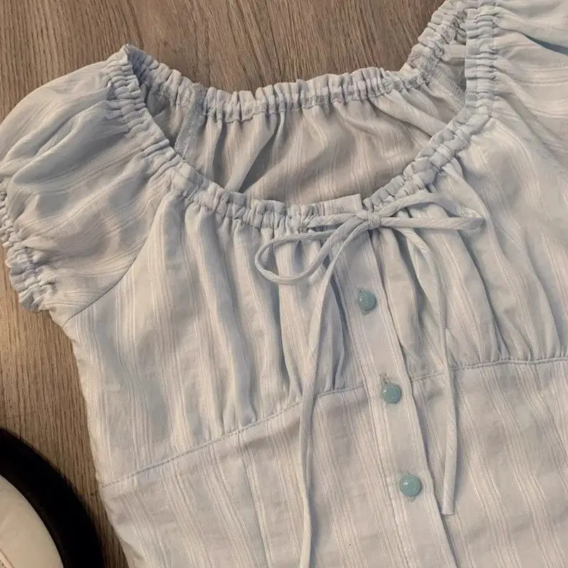 Dolce Sottile Set da 2 pezzi Manica corta Y2k Abiti da donna vintage O-Collo Punk Abito da ballo Harajuku Corea Abito con fiocco Goth Fairy Grunge