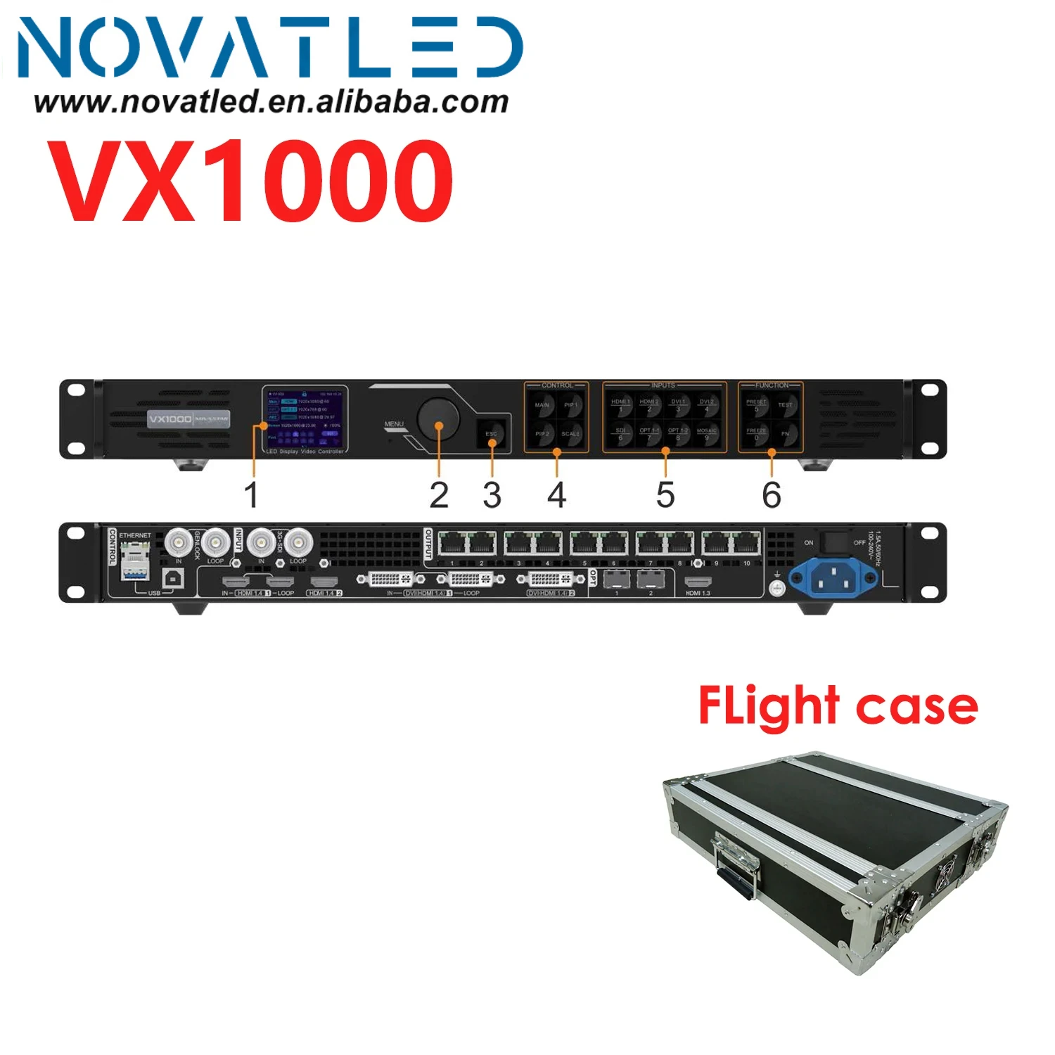 New arrival Novastar all-in-one controller video processor VX1000 VX600  for 2K 4K 8K led panel led tv