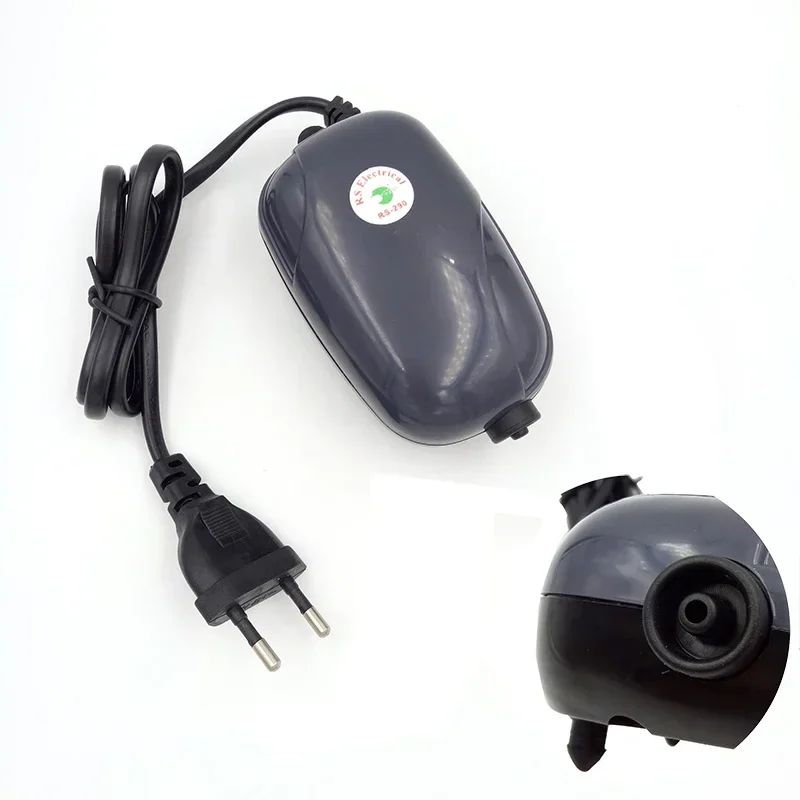 Silent 220V 50HZ 3W 1.2L/Min Aquarium Air Pump Fish Tank Aerator Single Outlet Air Pump EU Plug