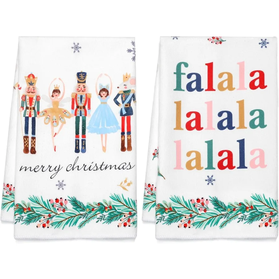 

Christmas Nutcracker Towels Christmas Kitchen Hand Towels Nutcracker Christmas Decor Ballet Dish Bath Towel Xmas Ball Winter De