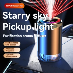 Smart Car Air Freshener Rechargeable Aroma Diffuser 5 Levels of Adjustable Intelligent  Diffuser Pickup Light Starry Sky Summit