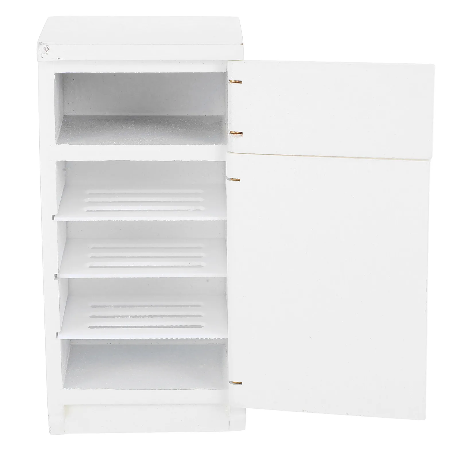 

Mini Kitchen Refrigerator for 1:12 Dollhouse Wooden Mini Furniture Decor Accessory Cute Lightweight Safe Play Scene Home Fairy