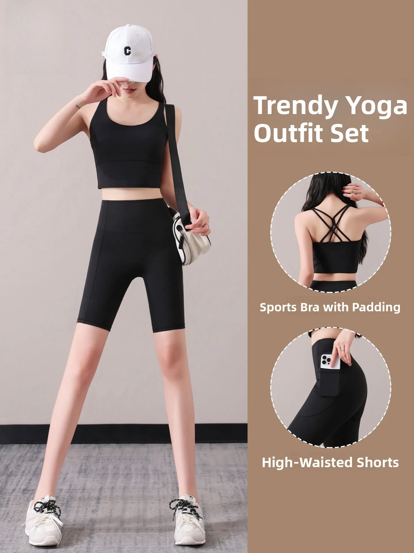 

Женский комплект спортивной одежды для йоги Qui Dry, жилет для тренировок в тренажерном зале, одежда для утреннего бега, модный повседневный костюм из двух предметов для отдыха