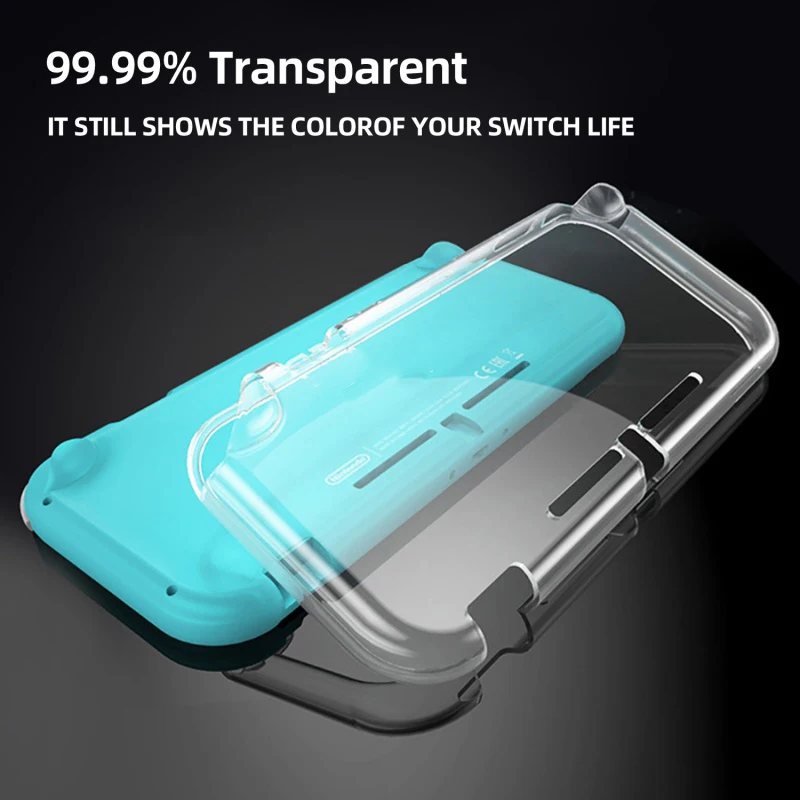 TPU Soft Case for Switch Lite Crystal Clear TPU Skin Full Cover Shell Grip Case Anti-Scratch Protective Cover