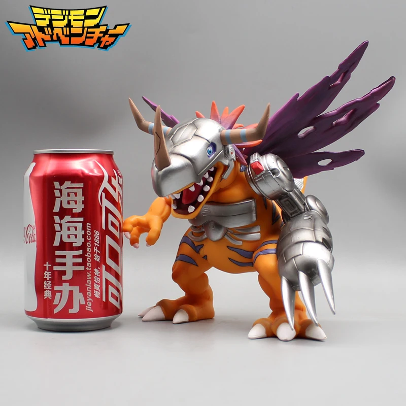 

19cm Digimon Adventure Anime Figure GK Metal Greymon War Skull Manga Statue Pvc Action Figurine Collection Model Toy Gift