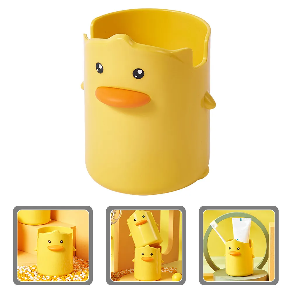 

Милый мультяшный держатель для ручек в виде утки, большой вместимости, прочный, устойчивый к трещинам, с гладкими краями, органайзер для карандашей и кистей для макияжа