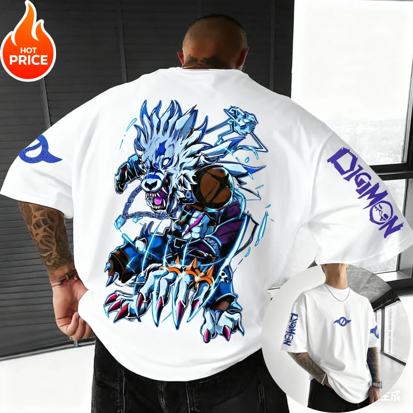 Digimon Anime Garurumon 2025 Neue Harajuku Männer Vintage Sommer T-shirt Übergroßen Damen Streetwear Casual Sport Baumwolle T Top