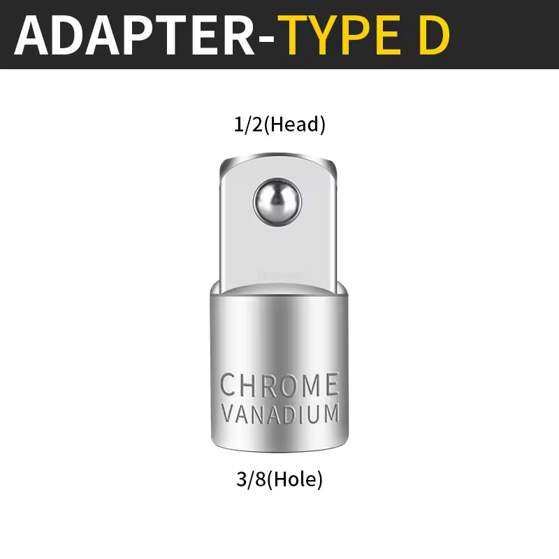 Onnfang Socket Adapter Drive Head Ratchet Wrench 1/2 3/8 1/4 CR-V Chrome Vanadium Steel for Car Bicycle Garage Home Repair Tools - Image 13